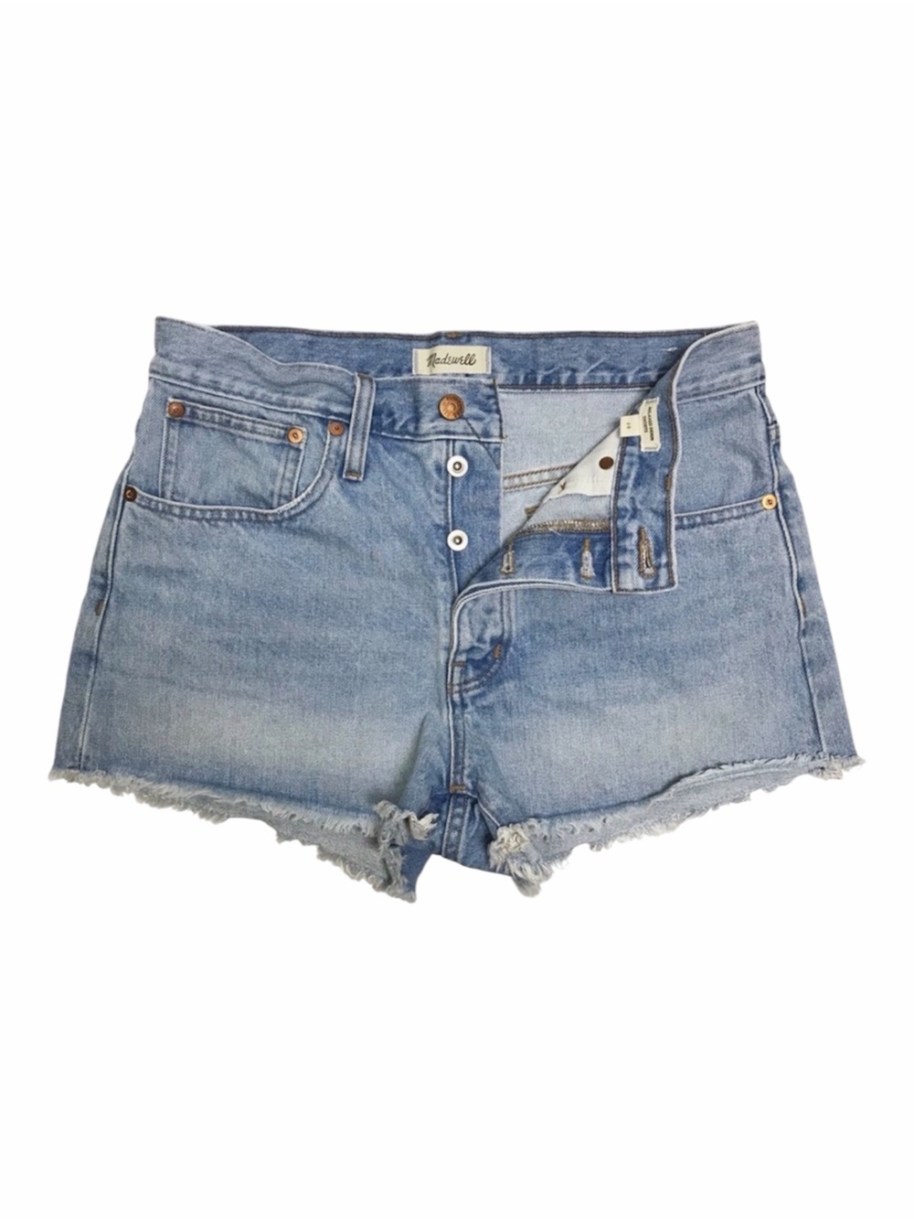 Madewell Relaxed Denim Shorts Button Fly 28